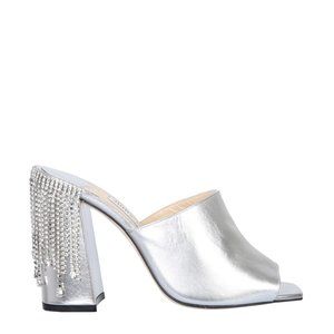 BRAND NEW SOLD OUT Jimmy Choo Baia Silver Crystal Mule size 37 // 7